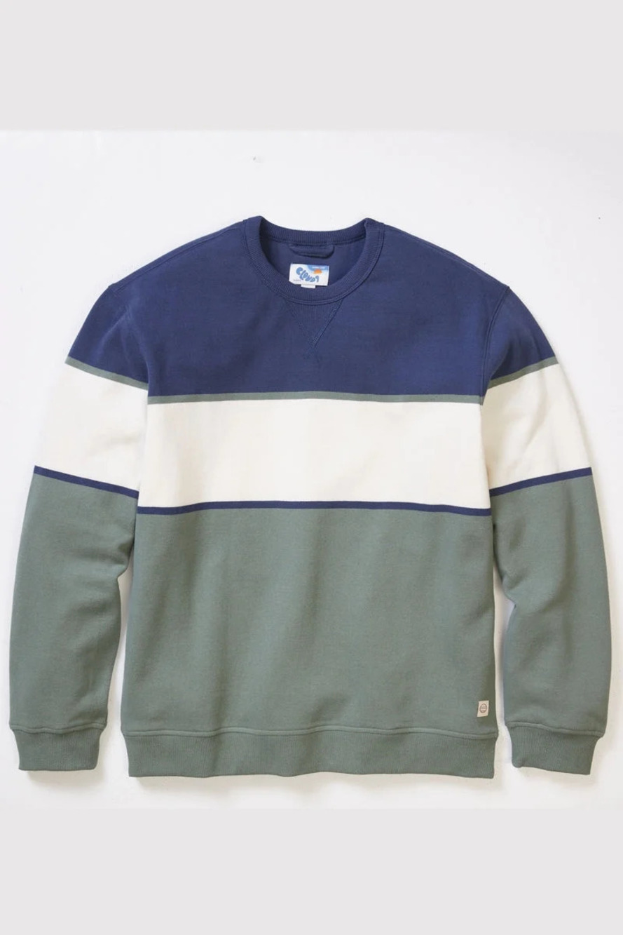 Marine Layer Navy/Green Fleece Sweatshirt/46562